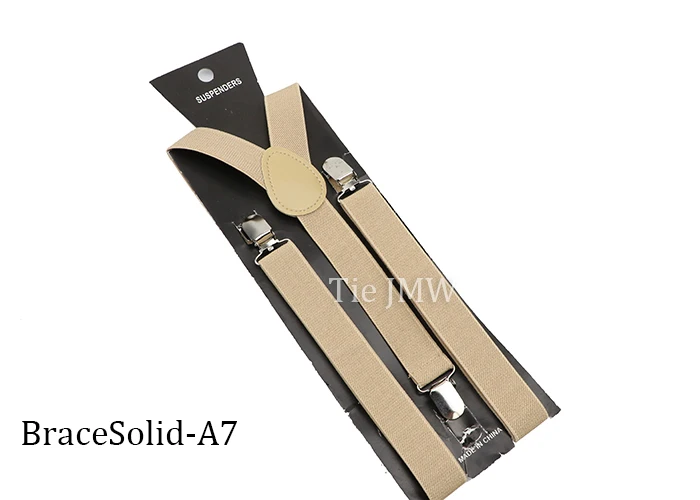 Solid Color Elastic Leather Suspenders Braces Men Women Black Blue Red Adjustable Straps For Wedding Suit Skirt Accessories Gift