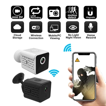 

1080P HD Mini WiFi Camera Gizli Kamera Video Camcorder Camara Espia Night Vision Motion Detect Micro Cam Support Hidden TF Card