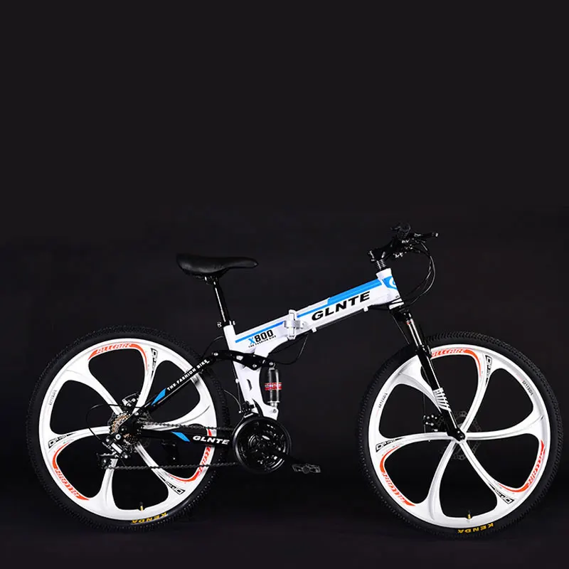Mountain Bike Hot Sale 26 Inch 21 Speed Double Disc Brake Folding Speed Aluminum Alloy Rim Road Bike Racing Bicycle