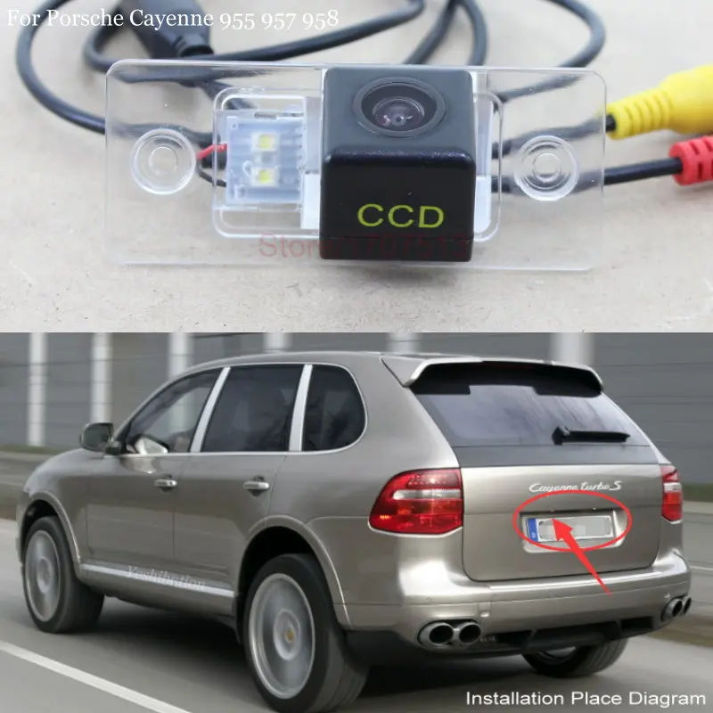 Автомобильная камера заднего вида yeshiбации для Porsche Cayenne 955 957 958 2002 ~ 2010 HD CCD +