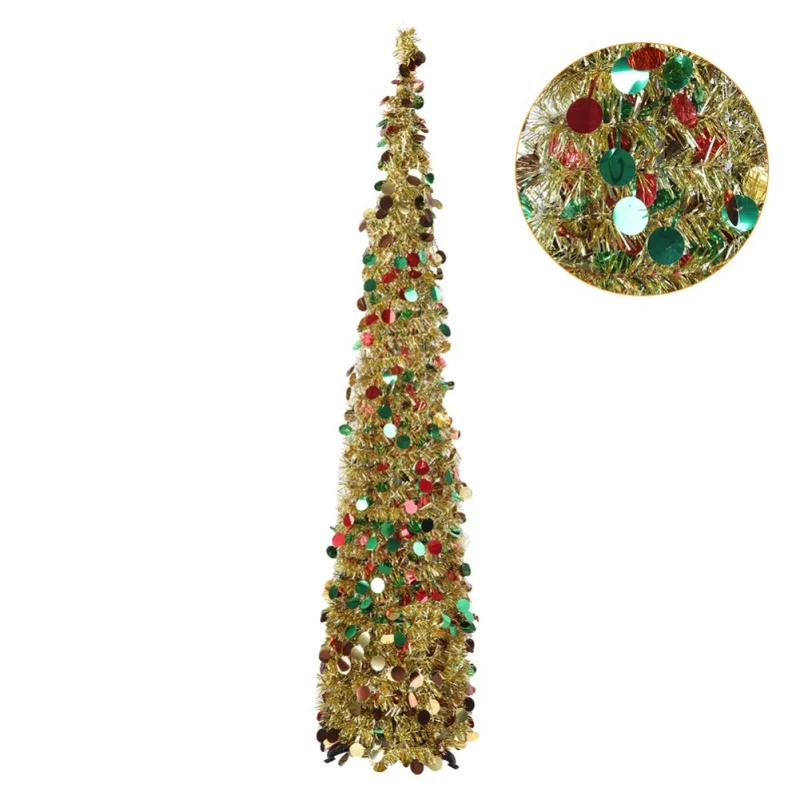 1,5 м блестки Рождественская елка складной конфетти Блестки искусственная Рождественская елка DIY свадебное праздничное украшение для вечеринок