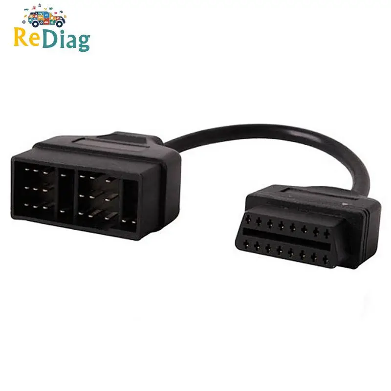 

10pcs/lot Diagnostic Connector 22 Pin to 16 Pin For Toyota 22PIN OBDII Cable Adapter Transfer For Toyota 22Pin to OBD2 16Pin