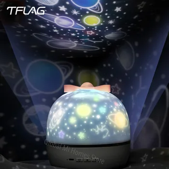 

Tflag Star rotate projector Bring your own music box Six sets of projection film kid's Nightlight birthday present 32