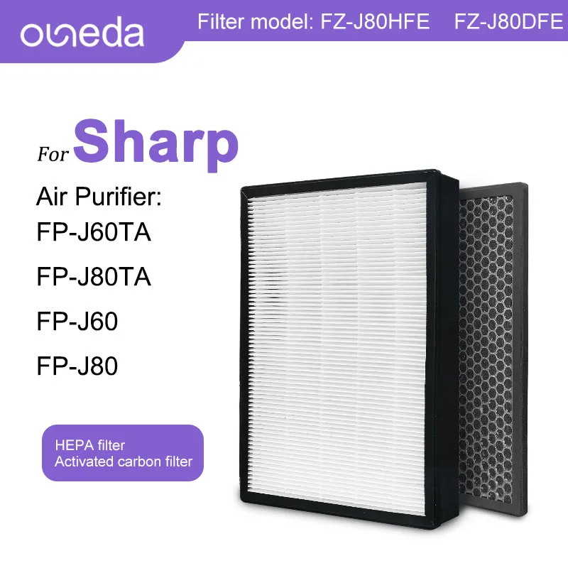 

Hepa фильтр FZ-J80HFE фильтра с активированным углем FZ-J80DFE для очиститель воздуха Sharp FP-J60TA FP-J80TA FP-J60 FP-J80 воздушный фильтр для выхлопных газов