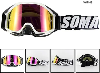 

For SOMAN SM13 3pcs Films+Extra Clear Lens Goggles Motocross Motorcycle Helmet Goggles casco capacte moto Lens Glasses