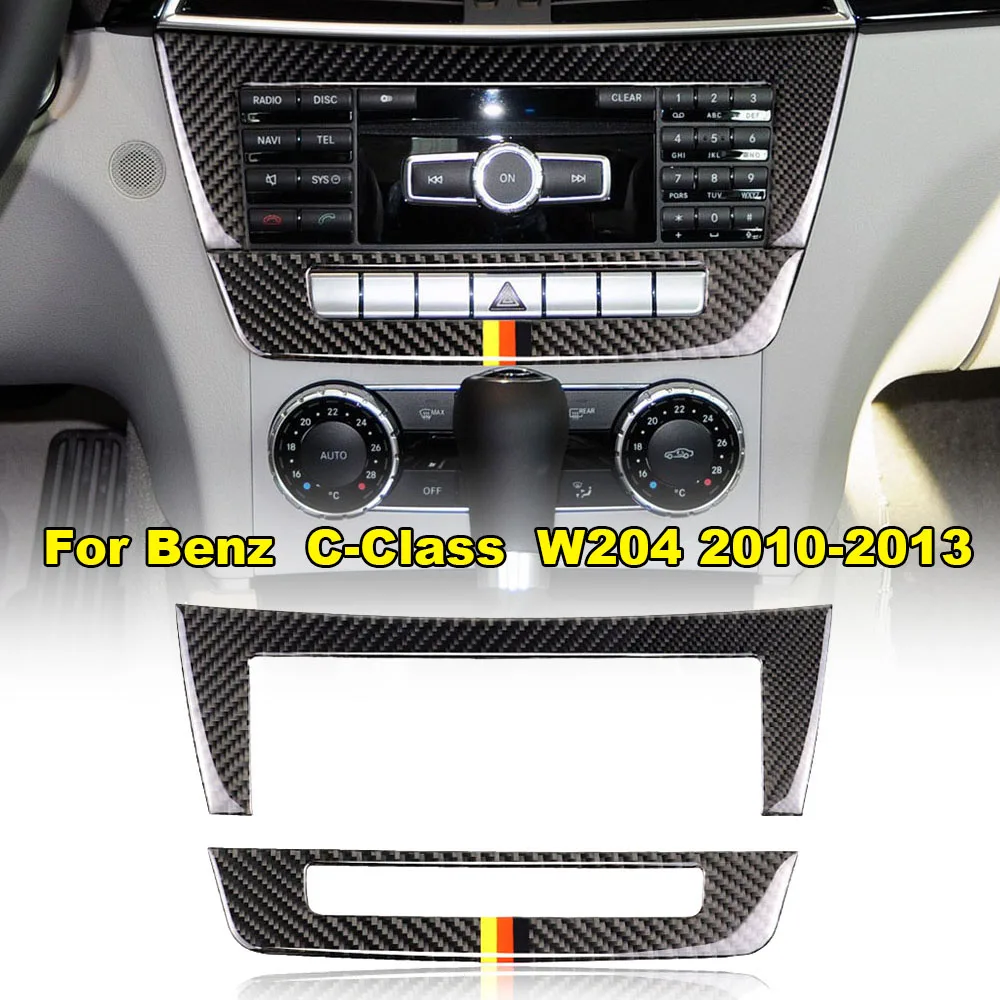 Авто черный центр управления рамка Крышка Накладка для Mercedes-Benz W204 c-класс
