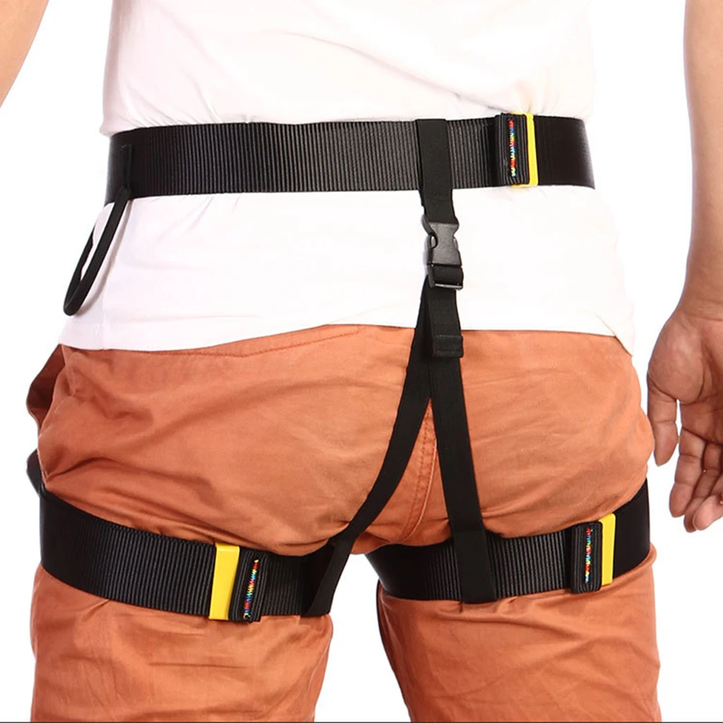 Tree Arborist Rappelling Climbing Protection Harness Seat Safety Sitting Bust Belt Black