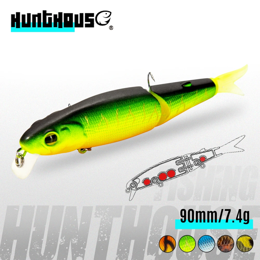 Hunthouse señuelo de pesca de pececillo magalon, cebo articulado de cola suave, 9cm, 7,4g, muchos colas de repuesto, el mejor precio| Señuelos de pesca| - AliExpress
