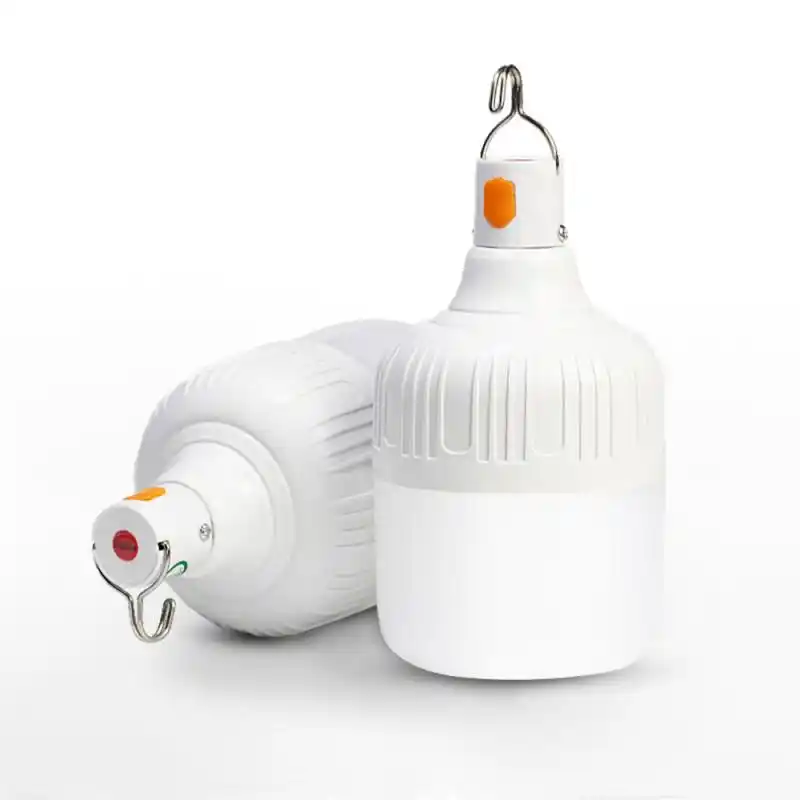 bombilla led recargable por usb con gancho luz de noche para colgar luces de emergencia de 40w luz para tienda de campana y jardin al aire libre