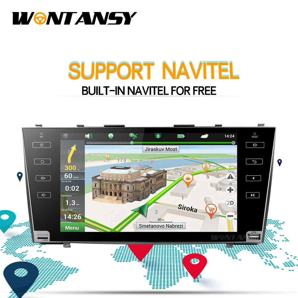 2008-2011 year 1024*600 android 9.0 car gps navigation 4g WiFi radio car media player car dvd for Toyota camry PX6