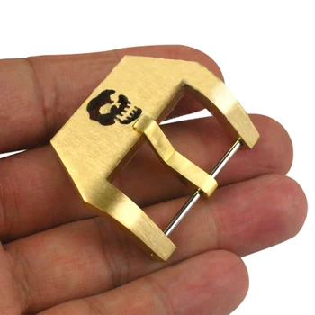 

Watch Band Clasp 22mm 24mm 26mm Bronze Brass Leather Watchbands Strap Skull Buckle Belt Watch Accessories
