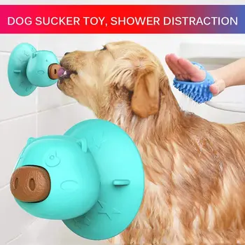 

Dog Lick Toy with Three Treats Suction Cup Dog Lick Pad for Pet Bathing Grooming and Dryin ,Dog Washing Distraction Device