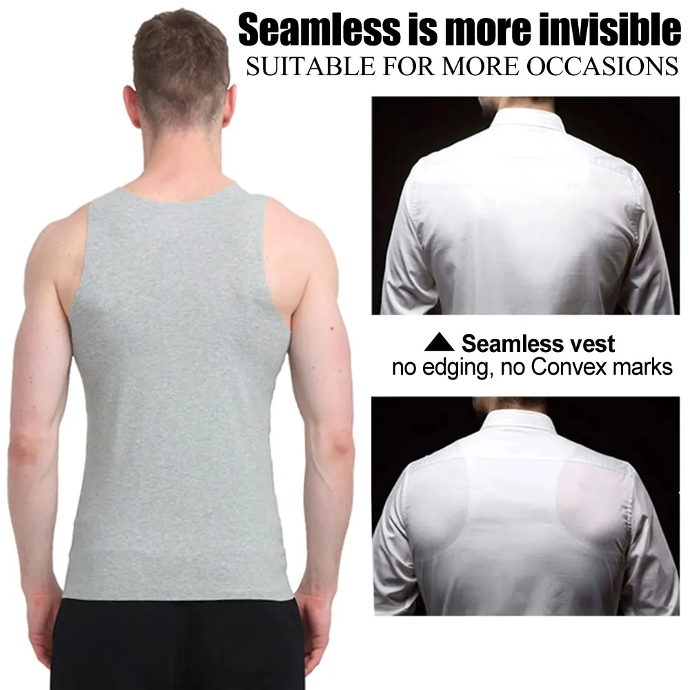 3Pieces/Lot Seamless Sleeveless Undershirt Tank Top Men Fitness Shirts Mens Bodybuilding Workout Vest Factory Outlet V Neck