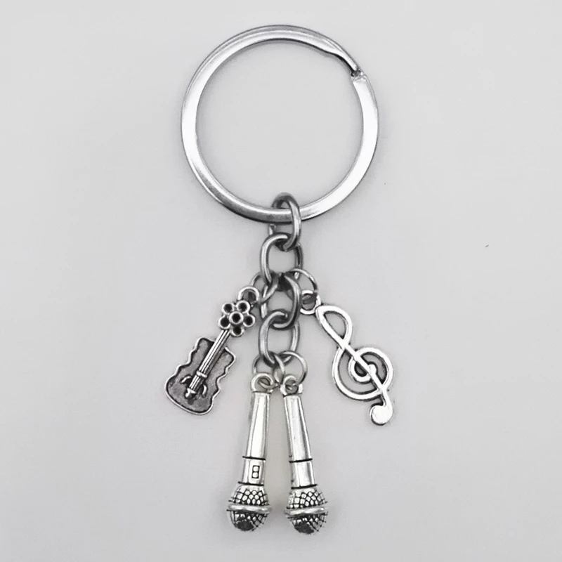Ktv , Keychain Microphone Music Festival Keychain Guitar Lovers