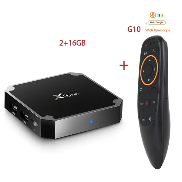 Amlogic S905W X96 Мини ТВ приставка 4k 2G 16G Android 7,1 Смарт ТВ приставка 4K HD 3D 2,4G WiFi h96 max X96 ТВ приставка Android - Цвет: 2GB 16GB g10