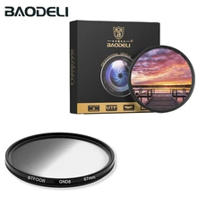 BAODELI Gradient Gnd Filter 49 52 55 58 67 72 77 82 Mm For Camera Canon Lens M50 600d Nikon D3200 D3500 D5100 D5600 Sony A6000
