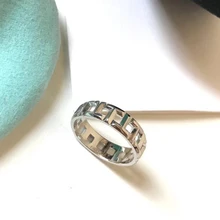 Брендовое чистое 925 пробы Серебряное ювелирное изделие для женщин, кольца с сердечками, винтажные кольца с сердечками, серебряное ювелирное изделие с буквами T, серебряное кольцо