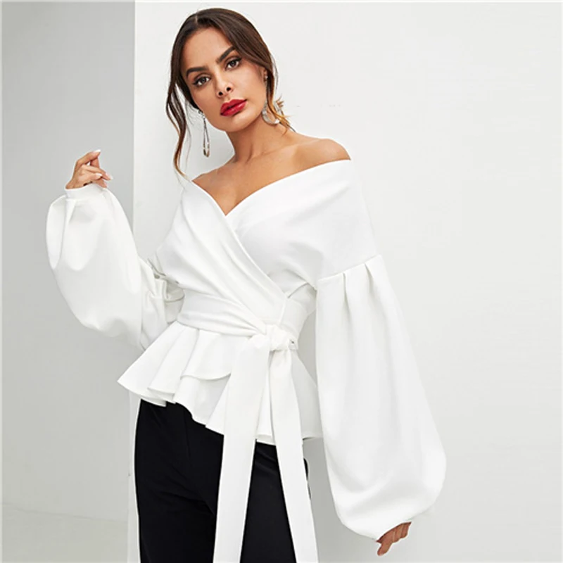 camisa blanca manga farol