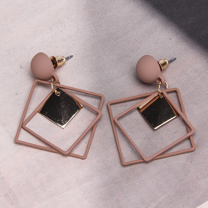 Pendientes Declarados Pendientes Geométricos De Metal Nuevas Pendientes Declarados Pendientes Geométricos De Metal Nuevas