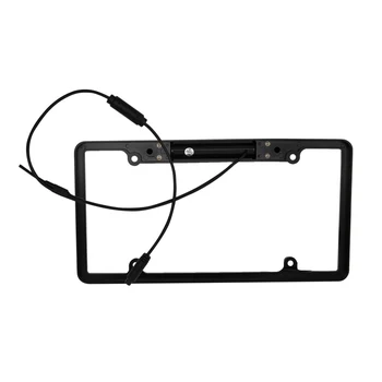 

License Plate Frame Camera Night Mode 12-24v Waterproof Wifi Back Up Camera Black Waterproof License Plate Frame Video Recorder