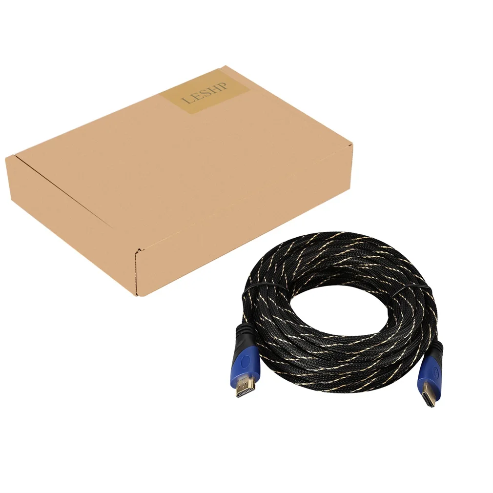 LESHP сине-черный 2/3/10 м Прочный Портативный Высокоскоростной HDMI кабель с Ethernet поддерживает 3D& Реверсивный звуковой канал