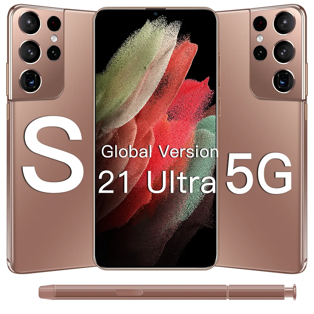 S21Ultra Andriod11 Smartphones 5G 6.7Inch 16GB RAM 512GB ROM   6800mAh Mobile Cell Phones MTK6889 Dual SIM 4G LTE 5G