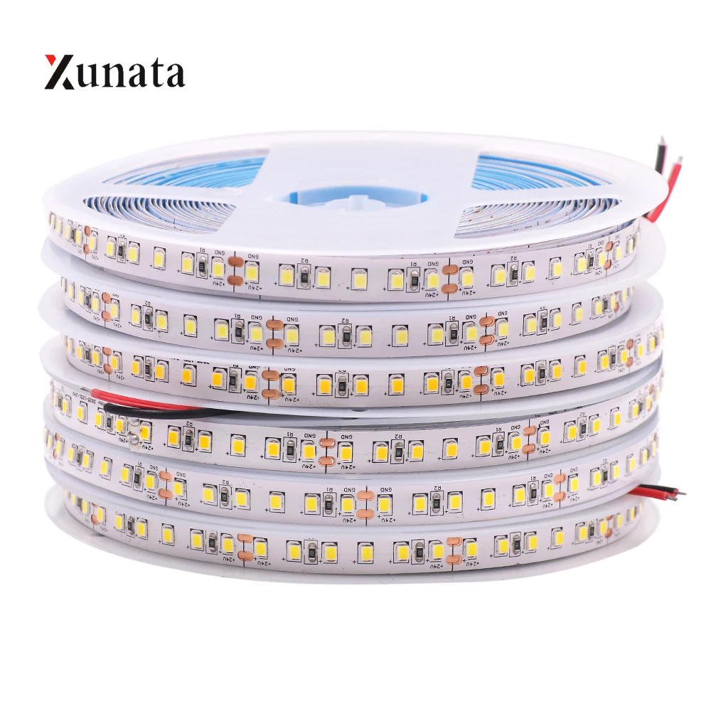 #cheap 5M LED Strip Light DC12V 24V SMD2835 Flexible LED Tape 240 LEDs M Waterproof LED Strip Ribbon for Home Decoration
