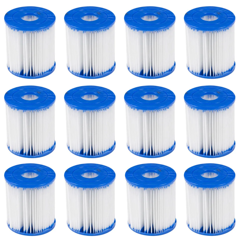 

Replacement Filter Cartridge Swimming Pool Pump Easy Set Up Swimming Pool Foam Filter Sponge Intex Type H Reusable 12 Pcs
