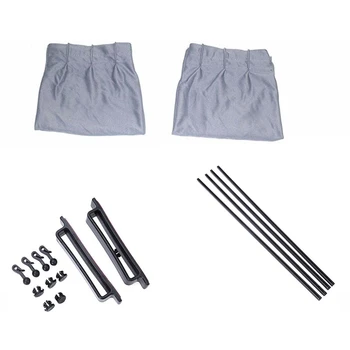 

Car Side Window Curtain Car Window Shield Sliding Mesh Sun Shades Uv Protection Auto Rear Windshield Sun Block Gray (Pack of 2)