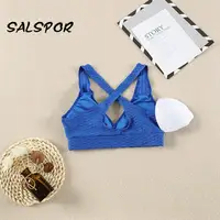 SALSPOR Seamless Sports Suits 2 Piece Set Women Athletic Gym Clothes Anti Cellulite High Waist Leggings Pockets  Fitness Bras
