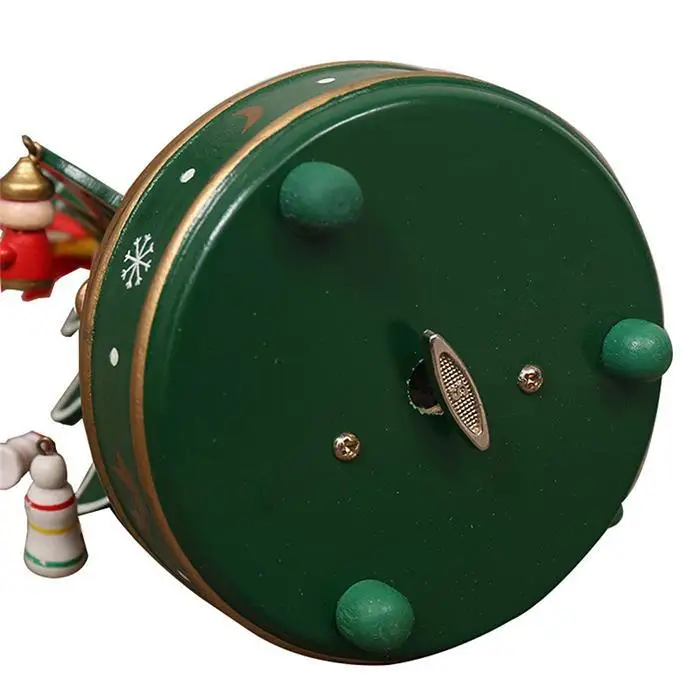 Рождественская елка вращающаяся деревянная музыкальная шкатулка музыкальная игрушка Рождественский подарок украшение Navidad подарок для друга или детей новогодние подарки