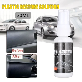 

Mayitr 1pc 30ml Car Auto Interior Plastic Parts Wax Retreading Agent Renewed Plastic Restore DIY Cleaning Accessories