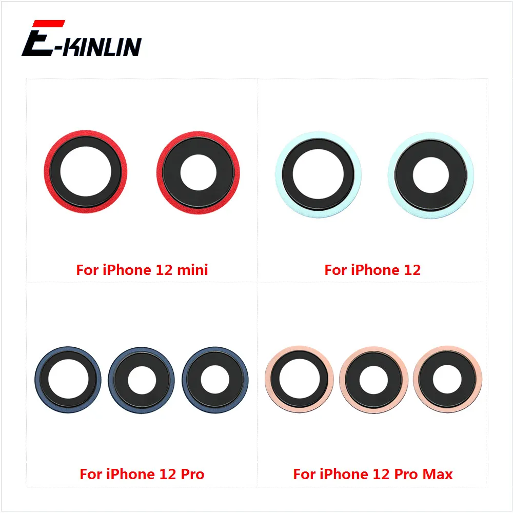 New 1 set Rear Back Camera Glass Lens Cap Seal Bracket Ring Frame Holder For iPhone 12 mini Pro Max | Мобильные телефоны и