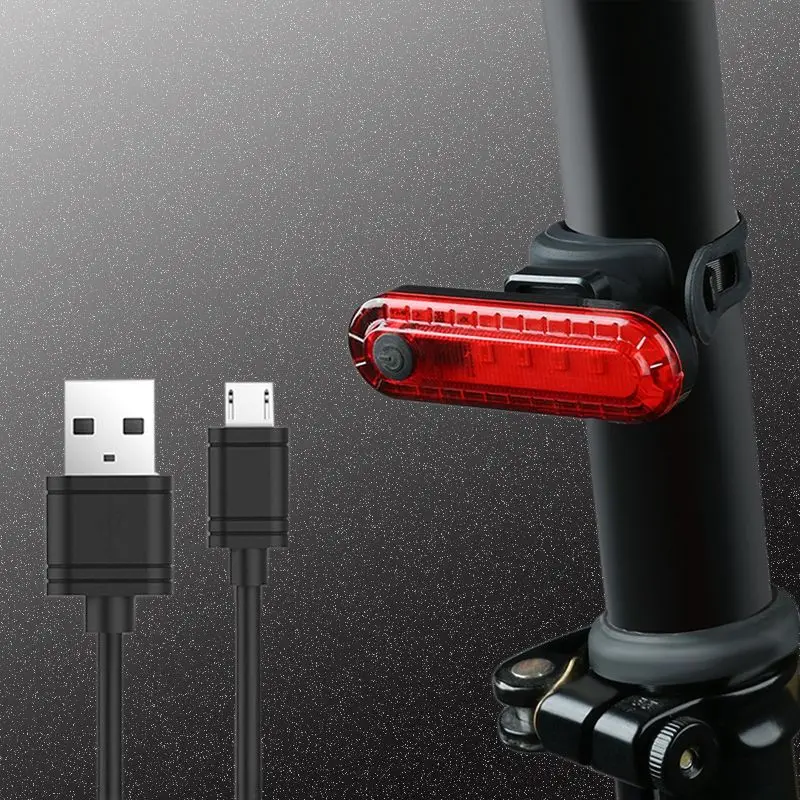 Excellent Bike Sport Rear Tail Light USB Rechargeable Waterproof 4 Mode Cycling Light Red 2