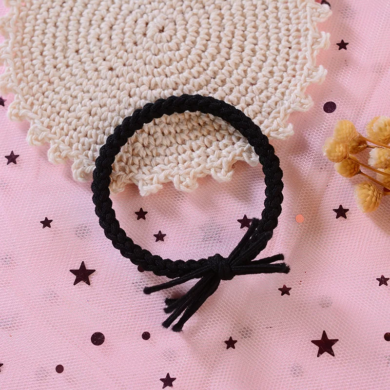 new Fashion Twist style elastic hair bands girls ponytail holder head rope hair 20pcs/lot hair accessories for women sets - Цвет: Черный
