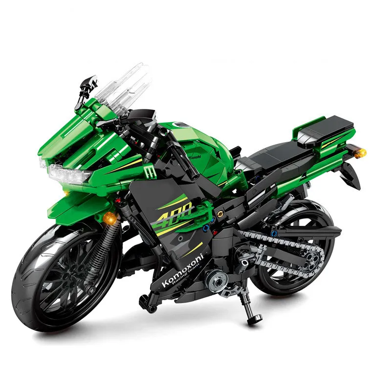 

NEW MOC city Technic Creator Expert Ninja 400 Motorcycle Racing DIY Building Blocks Sets Bricks Model Children Boy Toys Gifts