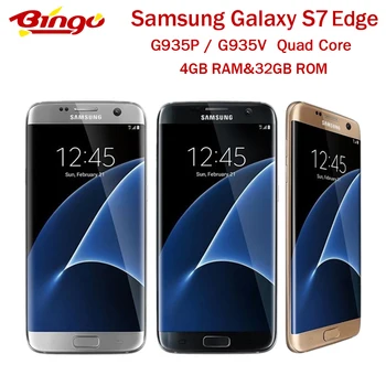 

Samsung Galaxy S7 Edge Unlocked US version G935P G935V LTE Android Mobile Phone Quad Core 5.5" 12MP&5MP 4GB RAM 32GB ROM NFC