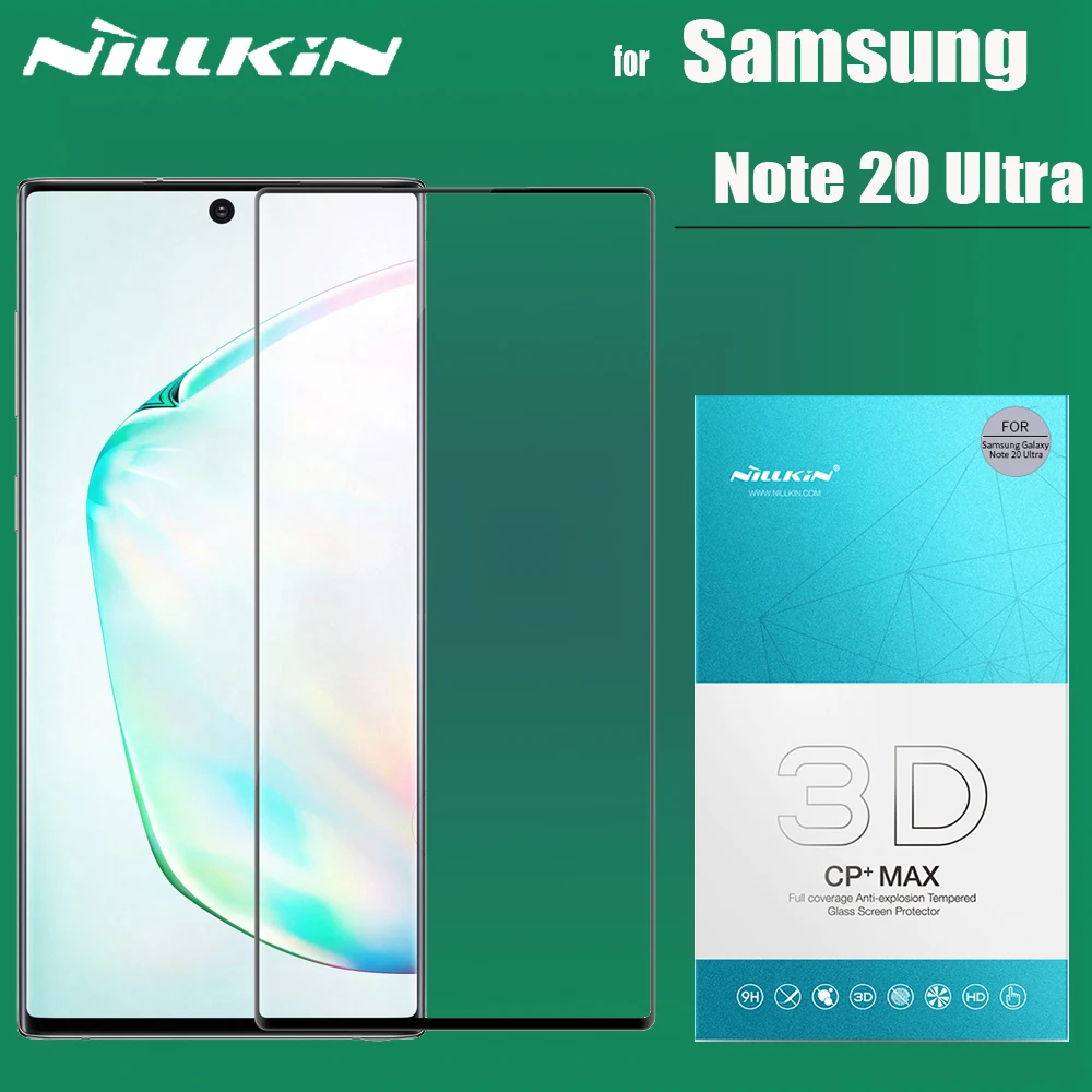 for Samsung Galaxy Note 20 Ultra Glass Screen Protector Nillkin 3D Full Coverage Tempered Glass for Samsung Note20 Ultra