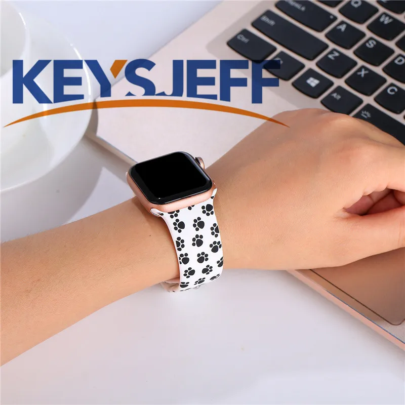 Compatible with Apple Watch Band 38mm 40mm 42mm 44mm Fadeless Pattern Printed Bands for iWatch Bands Strap Series 5/4/3/2 81023
