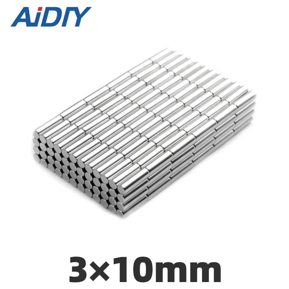 

AI DIY 10/30/100Pcs 3 x 10mm Permanent Magnet Small Round 3x10mm Super Strong Powerful Rare Earth Neodymium MagnetS Disc 3*10mm