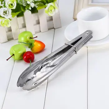 

Stainless Steel BBQ Tongs Meat Food Clip Barbecue Tools Baking Pasta Steak Salad Kitchen Grill Vegetable Accessories Y7X4