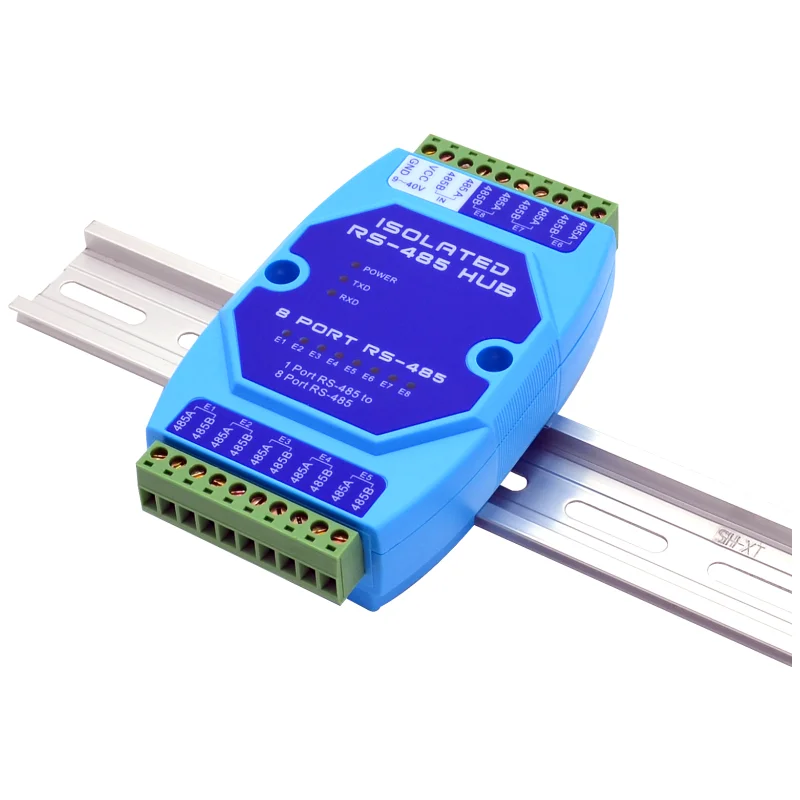 

8-port 485 Hub 8-way RS485 Distributor 485 Sharer Industrial Grade Photoelectric Isolation Repeater