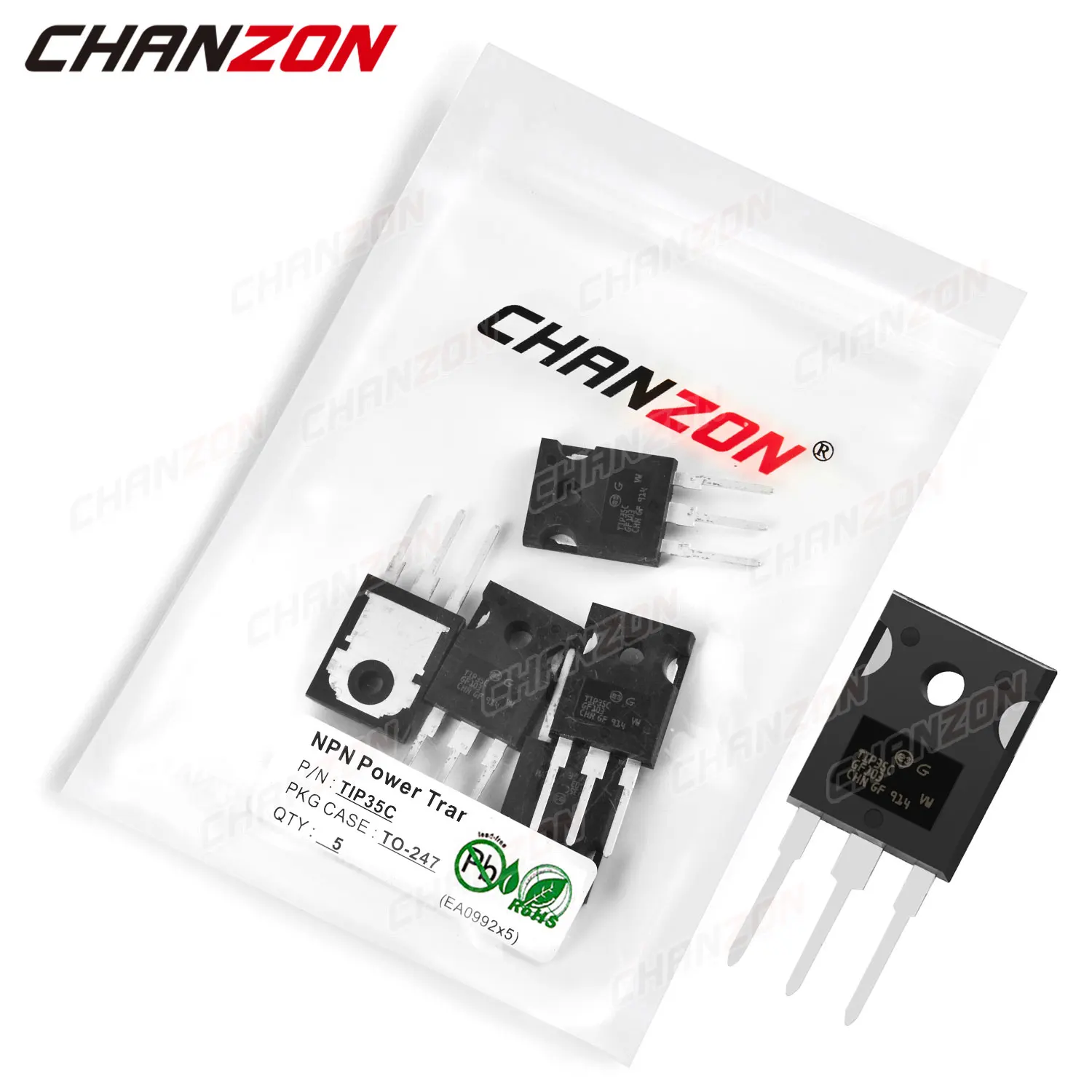 5 Pz Tip35C To-247 Npn Transistor Amplificatore Di Potenza Giunzione Bipolare Bjt Potenti Fet A Tubo Triodo 25A 100V Circuiti Integrati