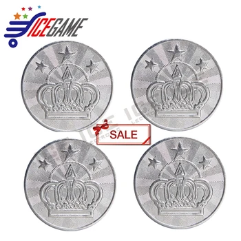 

1000PCS/Lot 24*1.85mm Crown logo token Wholesale vending machine customize stain steel game tokens also for amusement machine