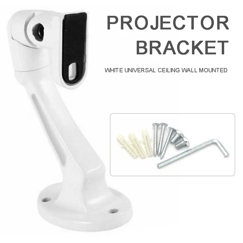Mini Projector Bracket Stand White Universal Projector Ceiling Bracket Wall Mount Stand Arm 43 65cm retractable projector ceiling mount bracket steel material for hotels airports ktv cinemas schools offices homes