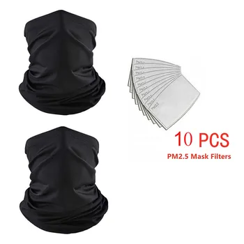 

2pcs Unisex Motorcycle Neck Gaiter Protection Face Cover Windproof Biker Tubular Scarf Fishing Hunting Cycling Bandana