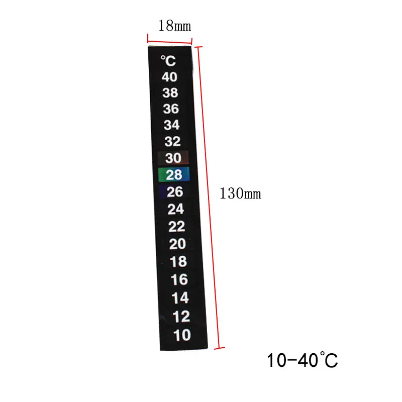 1 шт. цифровой термометр для аквариума, температурная наклейка, двойная шкала наклейка, высокоточный термометр для аквариума - Цвет: 10-40