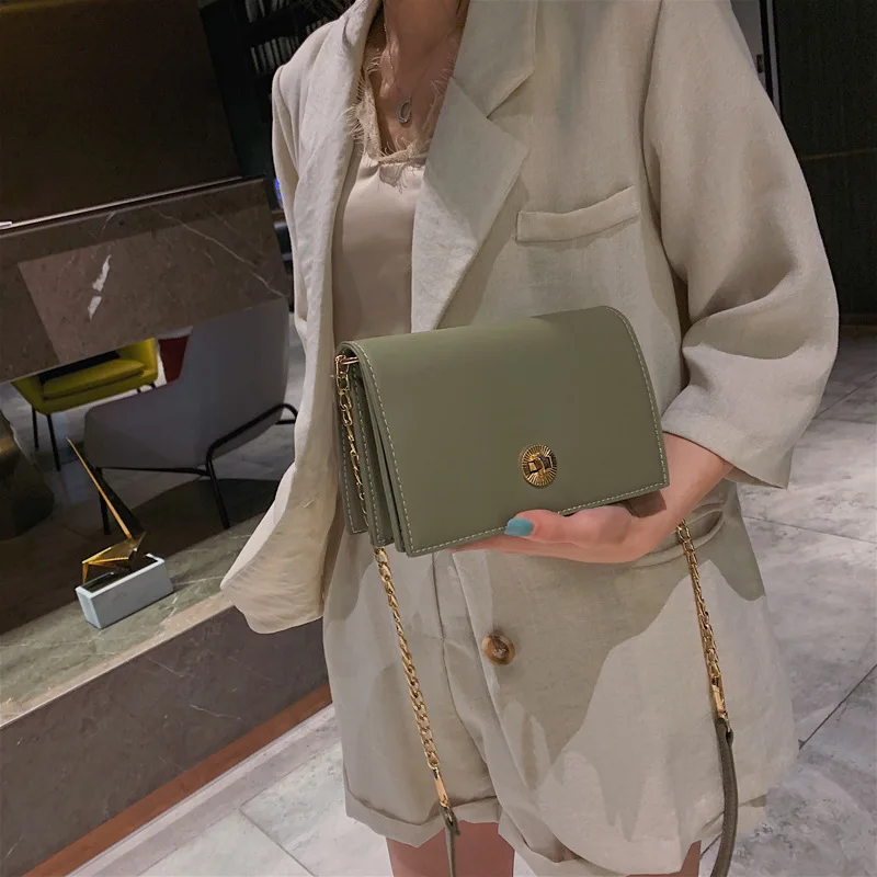 

High Grade Sense Bag Western Style WOMEN'S Bag Spring Summer New Style 2019 Fashion Shoulder Bag Textured Simple Chain Bag