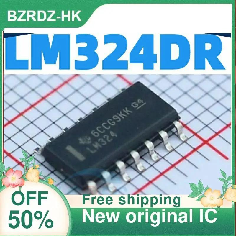 

50 шт. LM324 LM324DR LM324DT SOP-14 новый оригинальный IC