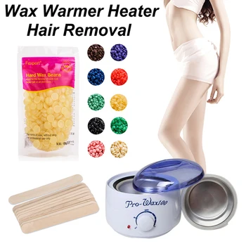 

Professional Three-Piece Suit Hot Wax Machine Heater Round Waxing Stick Body Epilator Set Hair Removal Products